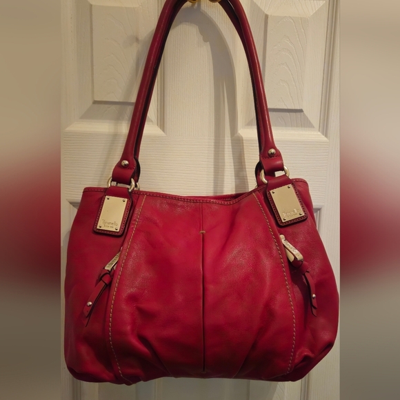 Tignanello Deep Red Leather Handbag - Picture 1 of 9